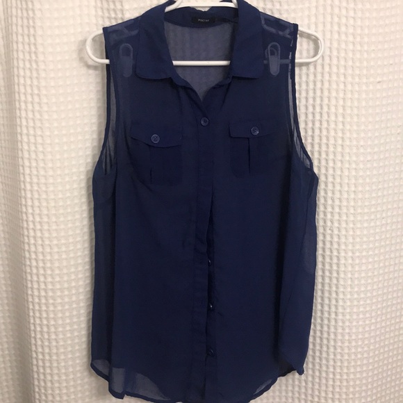 Sheer Button Tank - Picture 2 of 7